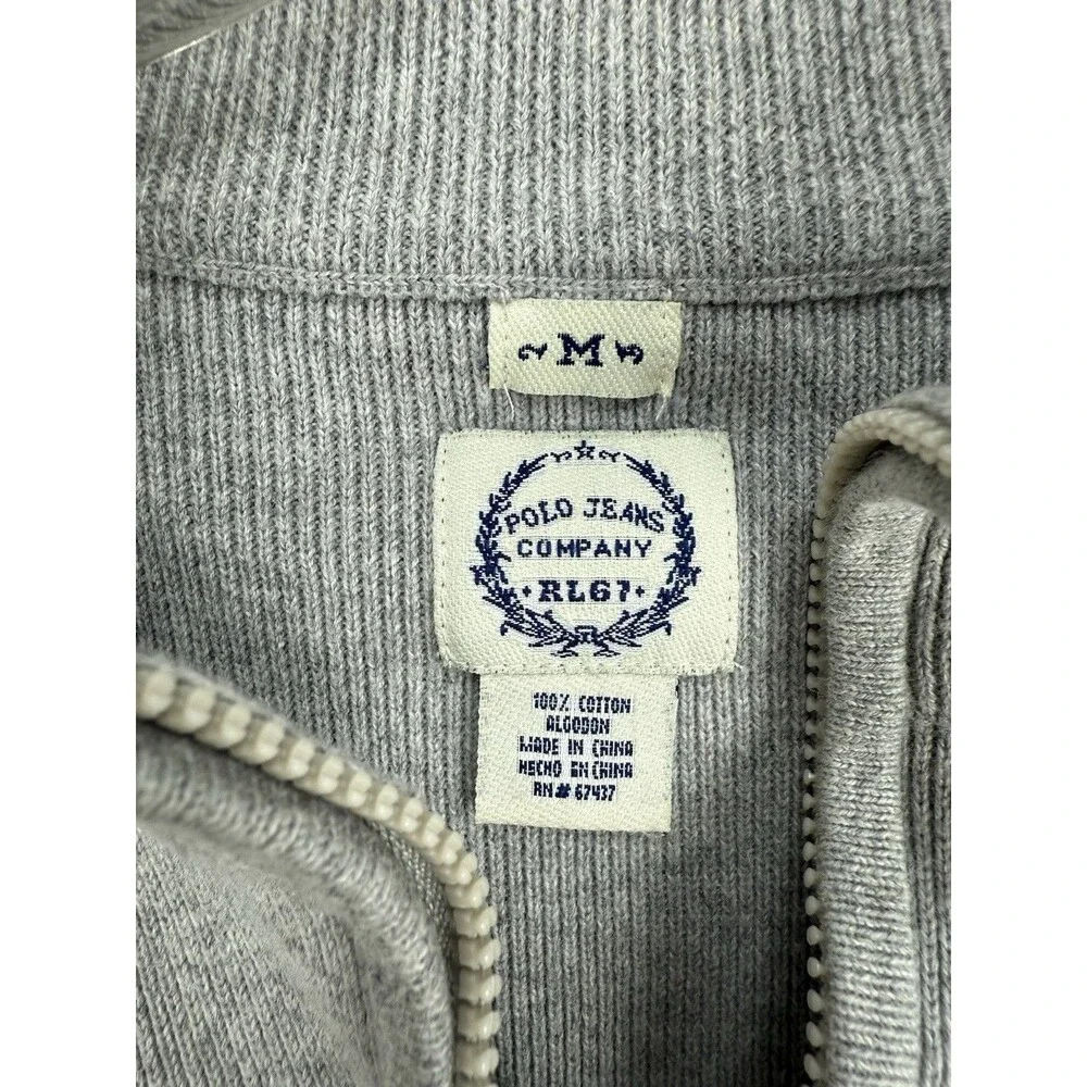 Ralph Lauren Polo Jeans Co RL67 Sweater Women Size M 1/4 Zip Mock Neck Vtg - Picture 5 of 12